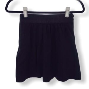 Milly Black Knit Mini Skirt Size S | Zipper Detail & Pockets